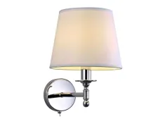 NEWPORT 14000 14501/A white , Бра, Chrome Shade white gauze L20*H27,5*Sp29 cm E14 1*40W ( с вкл/выкл на основании)