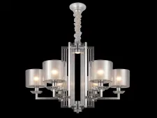 NEWPORT 4400 4406+1/C chrome , Люстра, Chrome Clear crystal Clear glass D74*H52,5 cm E14 6*40W + LED 2*5W