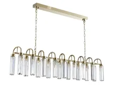 NEWPORT 4520 4526+12/S new gold , Люстра , Gold Clear crystal L125*15,5*H30 cm G9 18*25W
