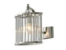 NEWPORT 12300 12301/A , Бра, Nickel Clear crystal L22*H28*Sp25 cm Е14 1*40W