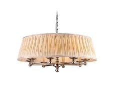 NEWPORT 31500 31508/C , Люстра, Nickel Shade beige D80*H40/140 cm E14 8*40W