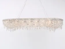 NEWPORT 10900 10910+8/S , Люстра, Nickel Clear crystal L120*45*H19 cm G9 18*40W