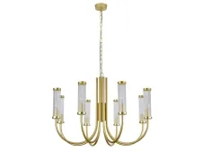 NEWPORT 4550 4558/C mat.gold , Люстра, Matte gold Clear glass D68*H46,5/150 cm E14 8*25W
