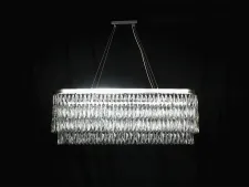 NEWPORT 10120 10128+8/S , Люстра, Chrome Clear crystal L122*28*H44 cm G9 16*40W