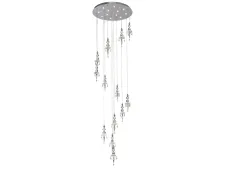 NEWPORT 8360 8360/800 chrome , Люстра, Chrome Clear crystal D80*H37/300 cm GU4 12*5W+13*2W 3000K 7740Lm
