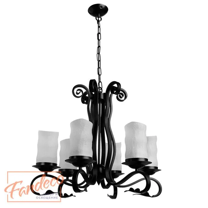 Подвесная люстра Arte Lamp SCROLL A7915LM-6BK | Дом Декора