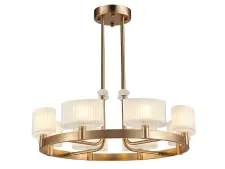 NEWPORT 4330 4338/C new gold , Люстра, French gold White matt glass D64*H55,7 cm G9 8*40W
