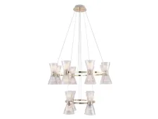 NEWPORT 3610 3614/S gold new , Люстра, Gold Shade clear glass D50*H26,5 cm E14 8*40W
