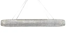 NEWPORT 8240 8240N/140 oval , Люстра, Chrome Сlear crystal L140*W40*H10/250 cm LED 76W 7040Lm 3100-4000K