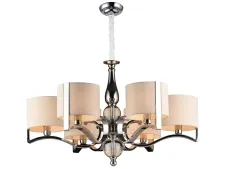NEWPORT 31300 31305+1/C , Люстра, Nickel Clear glass Shade beige D73*H50.5 cm E14 6*40W