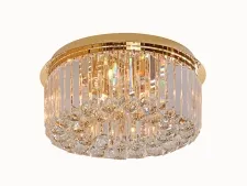 NEWPORT 8400 8400/40 PL gold , Потолочный светильник, Gold Clear glass D40*H18 cm G9 8*40W