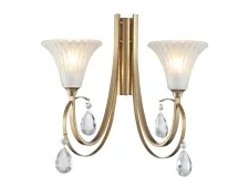 NEWPORT 4820 4822/A new , Бра, French gold Clear crystal Matt white glass L40*H29,5*Sp24 cm E14 2*40W