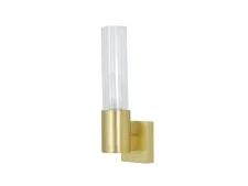 NEWPORT 7270 7271/A brass new , Бра, Matt brass Clear glass shade L8*H26.2*Sp9.5 cm Е14 1*40W