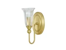 NEWPORT 3710 3711/A brass , Бра, Brass Clear glass W11,7*H26,5*Sp16,5 cm E14 1*40W