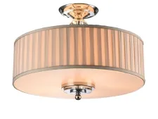 NEWPORT 3100 3105/PL бежевый плиссированный , Потолочный светильник, Nickel Clear glass Shade beige D50*H38 cm E27 5*25W
