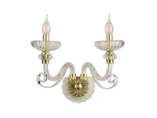 NEWPORT 8620 8622/A mat.soft gold clear , Бра, Matte soft gold Clear glass L35*H40*SP24 cm Е14 2*40W