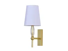 NEWPORT 4370 4371/A mat.gold , Бра, Matte gold Clear glass Shade white L14*H35*Sp18 сm Е