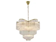NEWPORT 8900 8918/C gold , Люстра, Gold Clear glass D82*H63/200 cm E14 18*40W