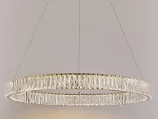 NEWPORT 8240 8240/80 chrome , Люстра, Chrome Сlear crystal D80*H7,6/500 см LED 50W 3100K 5500lm