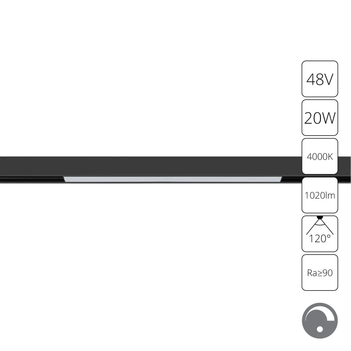Магнитный трековый светильник Arte Lamp LINEA 0.1-10V A4683PL-1BK | Дом Декора